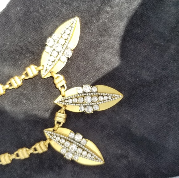 J. Crew gold & rhinestone necklace - Picture 5 of 10